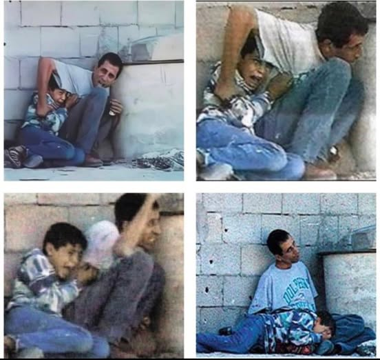 Bir daha Filistin'de yaşananlar hakkında konuşurken 7 Ekim diyen bir orospu çocuğu görürseniz sadece şu görseli gösterin ve Muhammed el Dura'nın ne zaman öldüğünü sorun. Eğer bilirse, Muhammed'in nasıl öldüğünü sorun. Eğer onu da bilirse sadece neden orospu çocuğu olduğunu sorun.