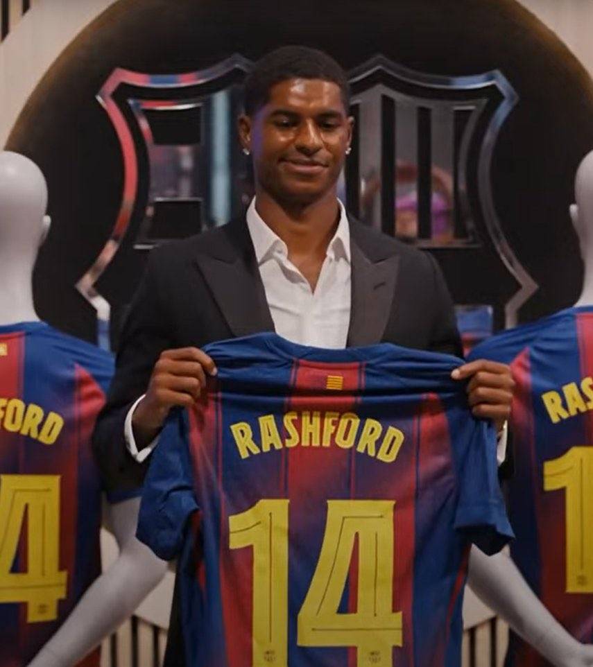 BarcaTimes's tweet image. 🚨🎙️| Rashford: "The 𝟏𝟒 is an iconic number here. Wearing it is an honor." #fcblive 👕