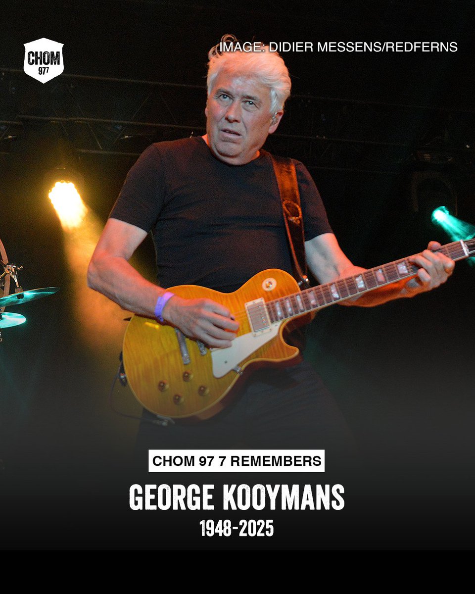 CHOM977's tweet image. Founding singer-guitarist of Golden Earring, George Kooymans has died at 77. Kooymans was diagnosed with ALS in 2021.