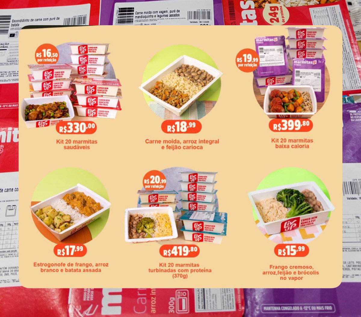 LeviKaique's tweet image. Bora aproveitar o VR ou VA para garantir marmitas LivUp pro mês todo? 🔥🔥
Marmitas fit congeladas, só descongelar e comer!
Tem kits promocionais e avulso. Aceita seu VALE REFEIÇÃO E ALIMENTAÇÃO
E fica mais barato ainda com o cupom “LEVI”
livup.com.br/?utm_source=in…
•parceria•