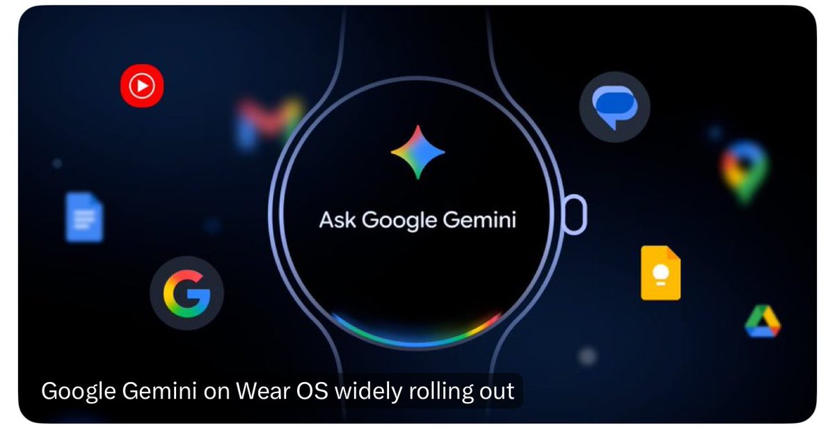 TechMtk's tweet image. Google Gemini on Wear OS widely rolling out #google #wearos #gemini