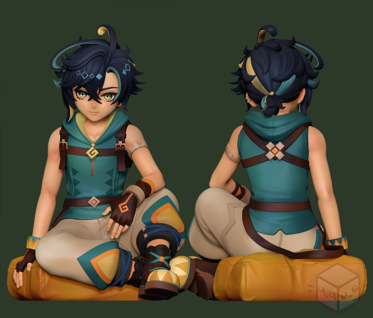 shy3d_chibi's tweet image. Modeling is done! \( ̄▽ ̄)/ Now I just have to split the parts for 3D printing and do the renders! &gt;&lt;
#GenshinImpact #3DModel #3DArtist #WIP #ZBrush #StylizedArt #Hoyoverse #Kinich #3D #Création3D #Modélisation3D #Figurine #GenshinImpactFR #Digitalart #Natlan