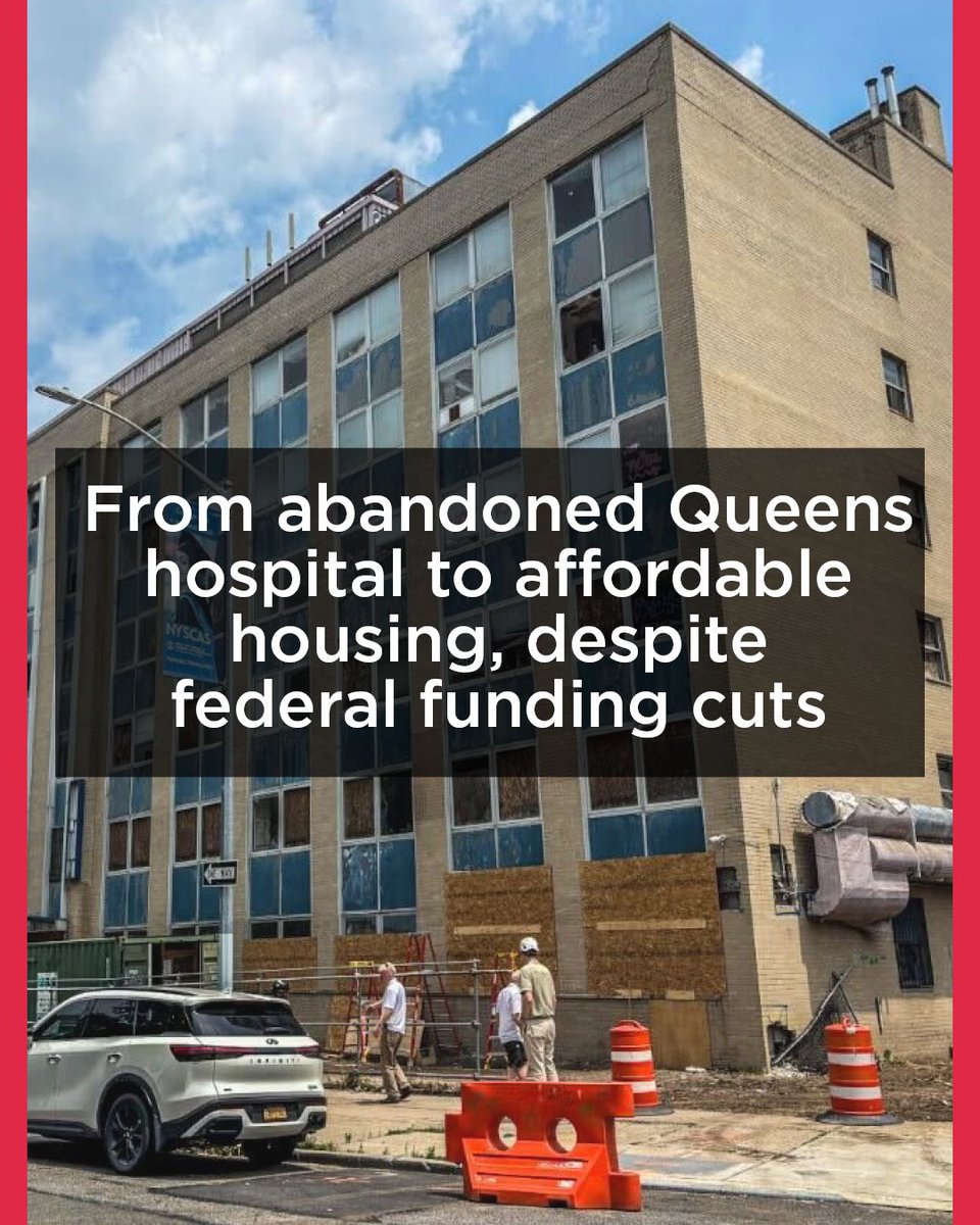 WNYC's tweet image. In the nearly two decades since Parkway Hospital in Forest Hills was closed and abandoned, multiple plans to convert it into new affordable housing have run into their share of obstacles. bit.ly/3TWyhSl