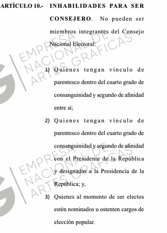 _normaalejandra's tweet image. Ante tanto show del @PLHonduras proponiendo para concejales a personas inhabilitadas por ley, más concluimos que quienes no quieren elecciones son ellos.
@Jhosytoscano es inhabilitado por el artículo 10 del Decreto No. 35-2021.