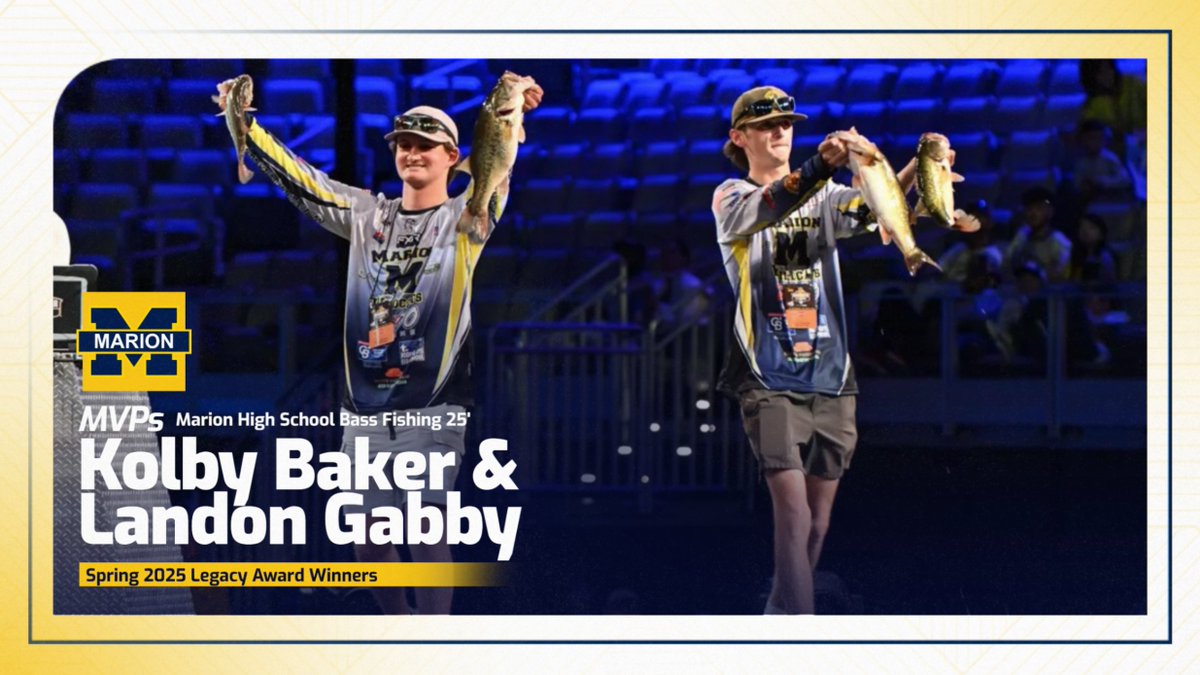 What a year for these guys! Congrats to Kolby Baker &amp; Landon Gabby for earning MHS Legacy honors after being named the 2025 MHS Bass MVP Fishing Boat! Please stop by the office to get your awards!