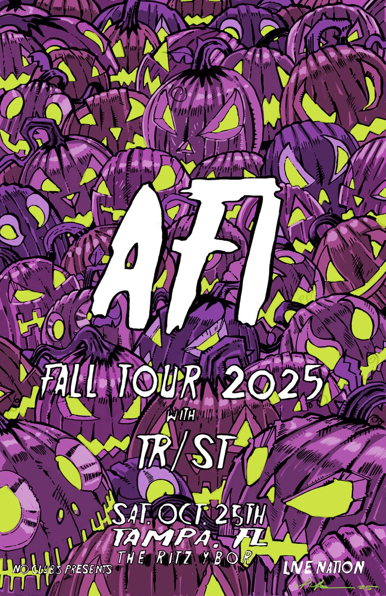 PatrickThomasP1's tweet image. 🖤 Full Circle Moment: AFI Poster Drop! 🖤
This one hits deep. Back when I was a teenager, just getting my footing in the scene, my old band used to play with a young AFI all the time. We were all still kids—just teens from the underground, grinding through small venues, living…