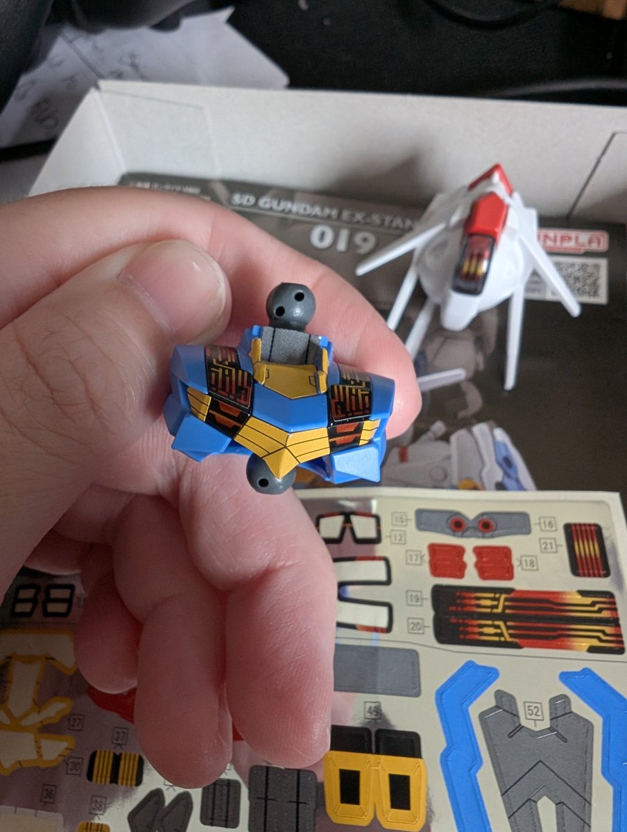 SwanForge's tweet image. So what's your hobbies besides "consuming" Thing and being mad on twitter.
I've fallen behind on painting my Warhammies chase my paints have separated and I'm lazy but I'm still really into bouldering (my mooscles are getting bigger) and I'm building another lil Gundam kit.