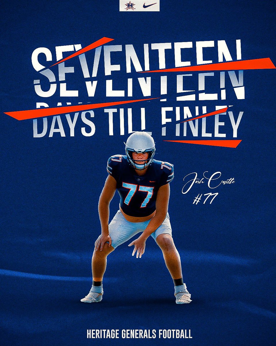 17 days! And you can get your tickets at Meet The Generals this Friday for $10. Or at HHS open house. Remember if you buy them from us, we raise more money for our program!