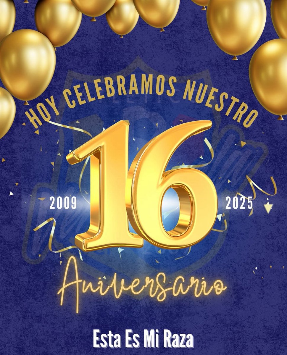 🔵🔴 🔥 16 años latiendo por el fútbol:  
- Pasión que une  
- Sueños que inspiran  
- Una familia que crece  
¡Felicidades RazaAtletica! ⚽️🇻🇪#AtléticoVenezuela16