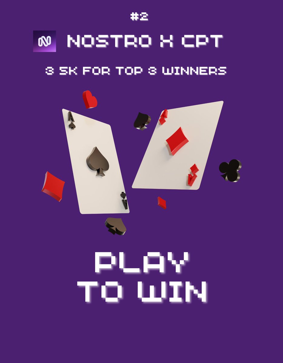 We present our second tournament with
<a href="/OfficialNostro/">Nostro</a> 
Join our discord to get the full details on this tournament.  Play poker to win a trading account

Use code CPT50 to get 50% off any nostro account.