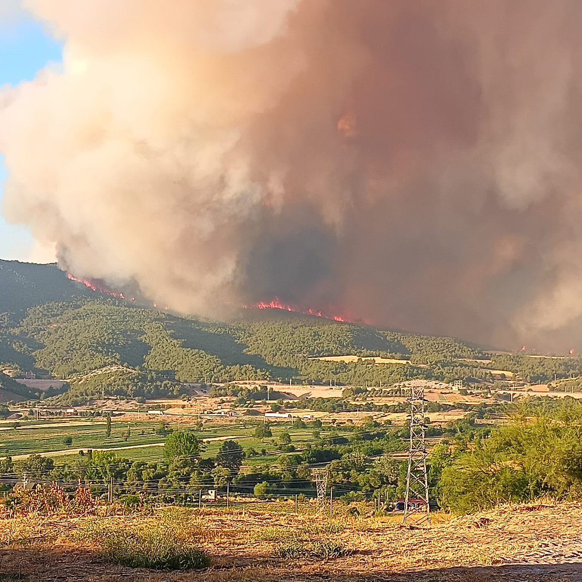 ConflictTR's tweet image. 🔴 Eskişehir&apos;de orman yangınını söndürmeye çalışırken alevlerin arasında kalan 11 orman işçisi şehit oldu. 🇹🇷