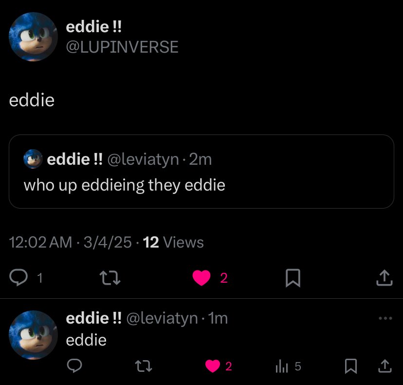 thinking about the Night of Eddie, Eddie, and Eddie