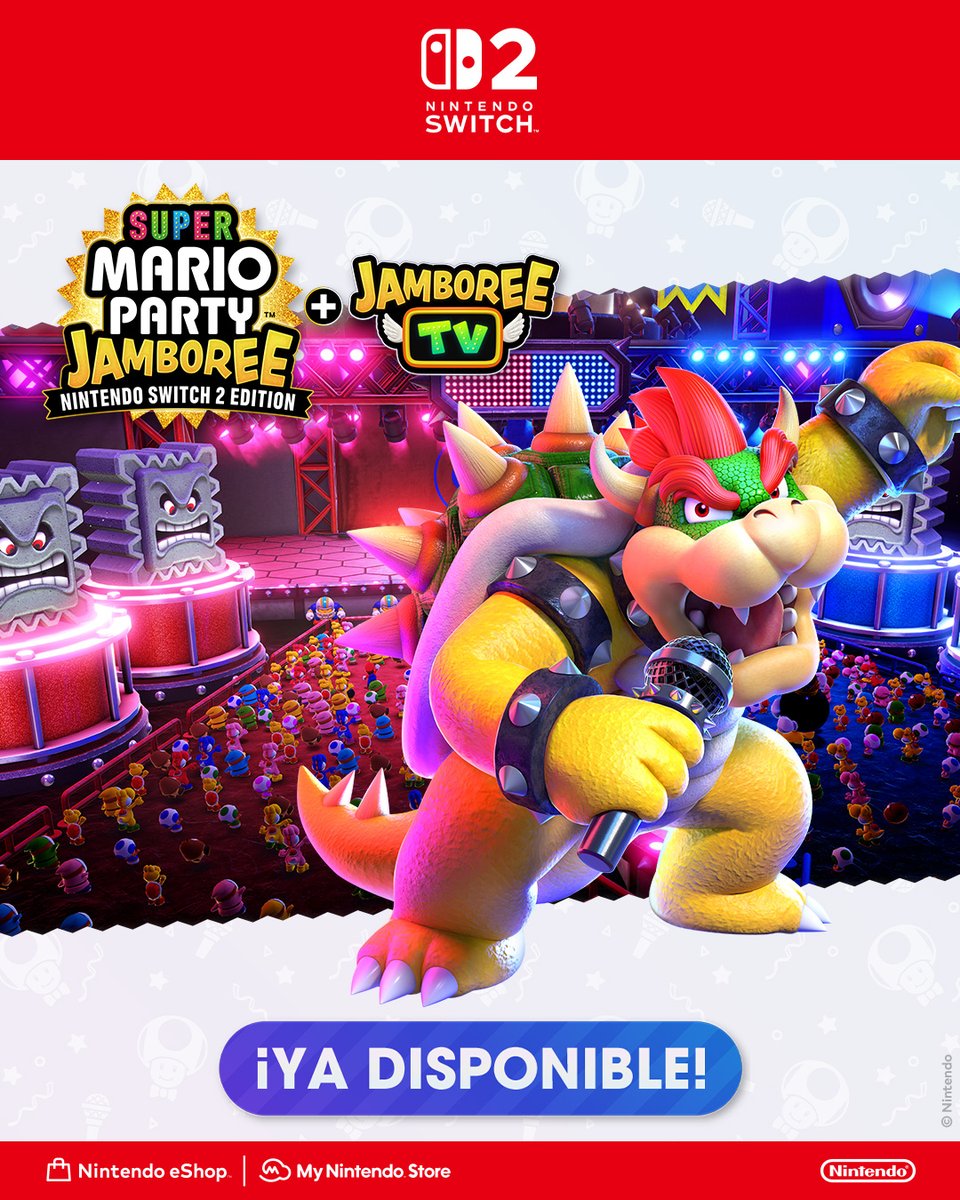 NintendoES's tweet image. ¡El mayor Mario Party se hace aún más grande si cabe! 🎉
¡Ya está disponible #SuperMarioPartyJamboree – #NintendoSwitch2 Edition + Jamboree TV!