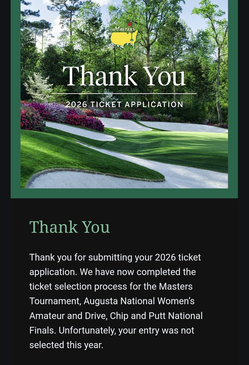 Just got ballot email. Unsuccessful 😭