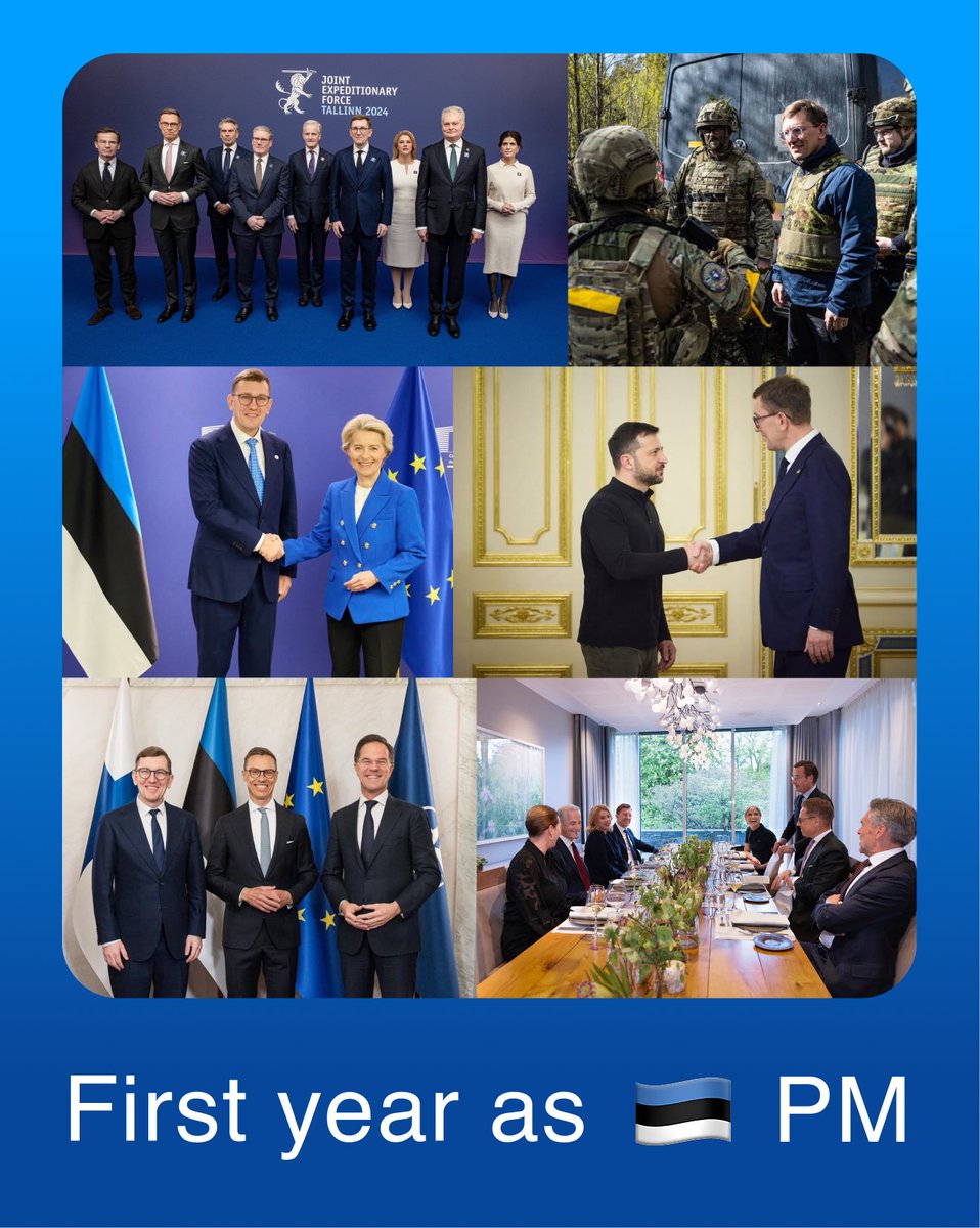 KristenMichalPM's tweet image. After one year in office, a lot has been done.
From historic decision to boost defence spending to 5%, to desynchronising the Baltic grid from Russia and on reducing bureaucracy.
And the work continues. Sincere thank you to all friends and Allies for your support.