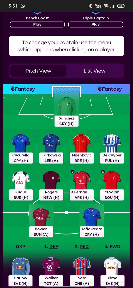 آخر ما توصل إليه العلم الحديث 🔥♥️
بنسبة ٩٠٪ تشكيلتي للجولة الأولي من فانتازي البريميرليج 👀
#FPL #FPLCommunity #FPLDraft