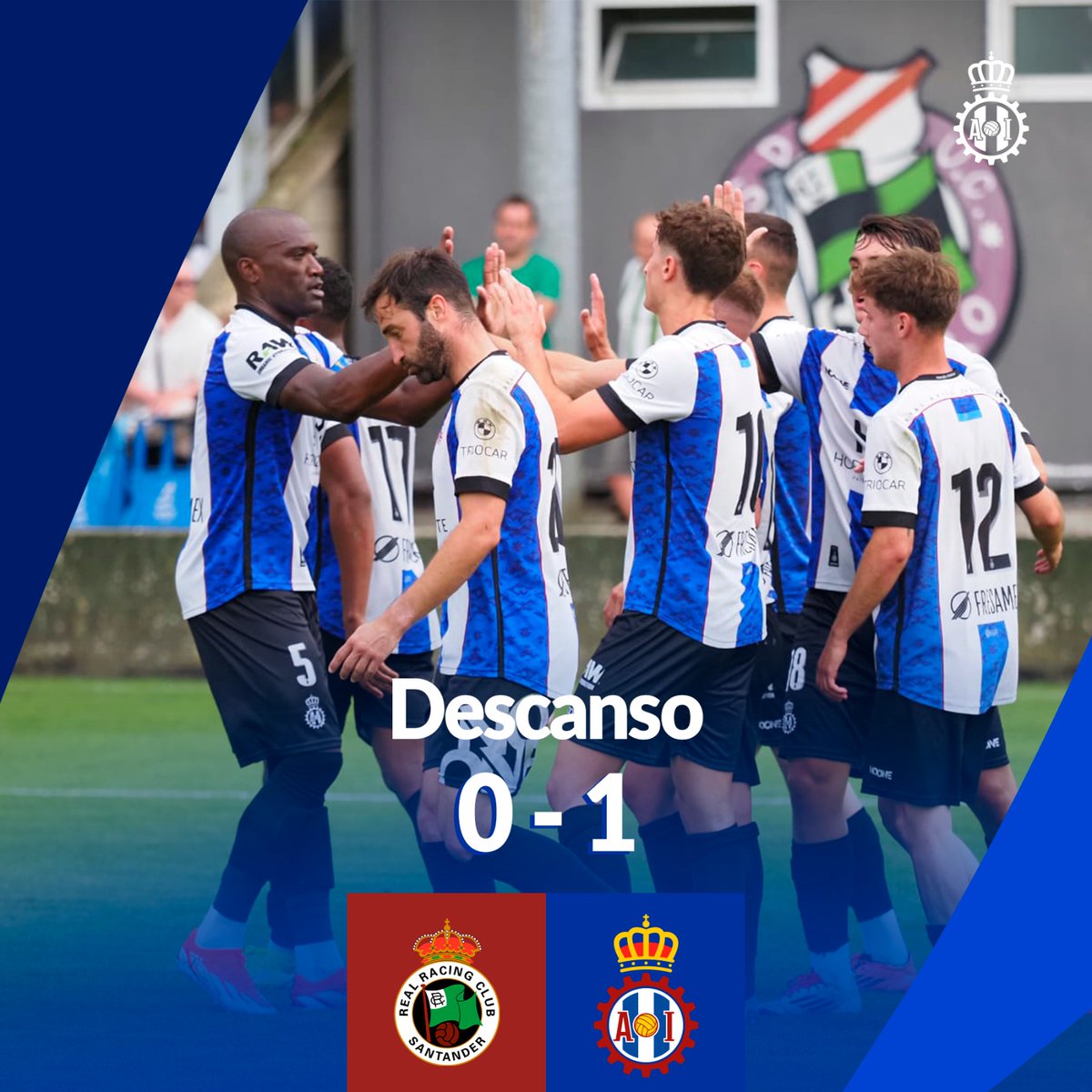 RealAvilesInd's tweet image. ⏸️ ¡𝐃𝐄𝐒𝐂𝐀𝐍𝐒𝐎! 🔋
🟩⬜ RAC 0-1 RAI 🟦⬜
⚽ Javi Cueto (29')
#PretemporadaRAI 🔵⚪🔴