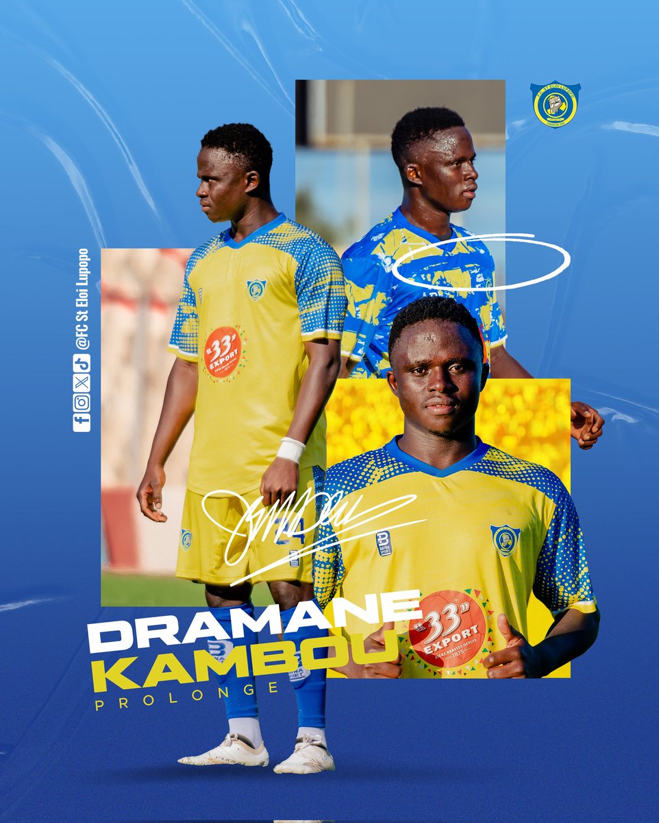 Le FC St Eloi Lupopo et Dramane Kambou jusqu'en 2027 !

Le FC St Eloi Lupopo du Boss Jacques KYABULA KATWE Wa Ndani est heureux d’annoncer la prolongation du contrat de Dramane Kambou. Le milieu défensif burkinabè est désormais lié au Club Jaune et Bleu jusqu’en 2027.

Arrivé