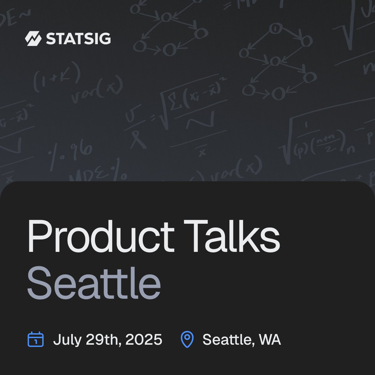 statsig's tweet image. Seattle Tech Week kicks off next week and we’ve got 3 events lined up! 💡🐺
• Product Talks 7/29: lu.ma/cgc93ml3
• Husky Builders 7/29 @UW @PackVentures: lu.ma/xdbxlblb
• Product Growth Forum 7/30 @PulumiCorp: lu.ma/y8duse1u