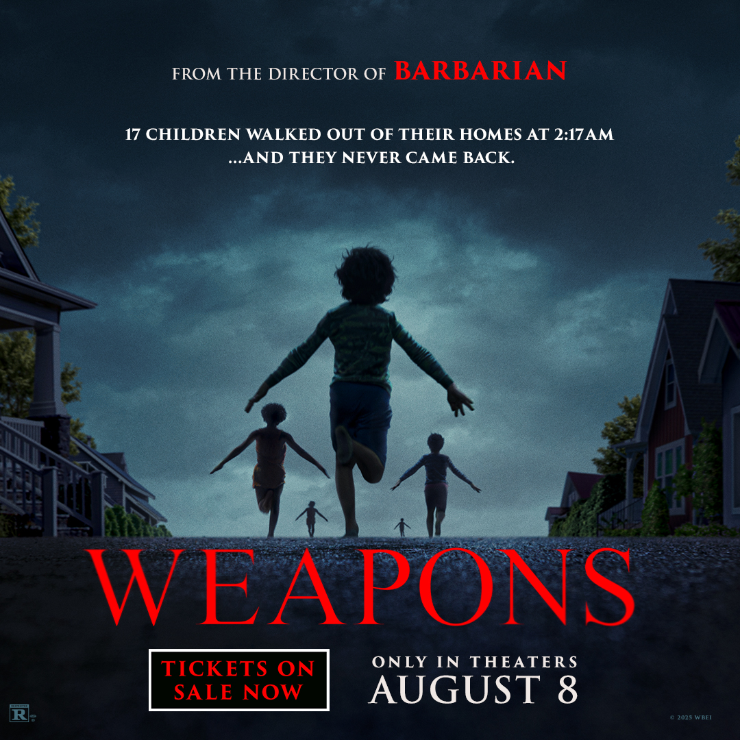 Run, don’t walk. Tickets for #WeaponsMovie are on sale now. Only in theatres August 8.

🎟️:galaxytheatres.com/movie/WEAPONS