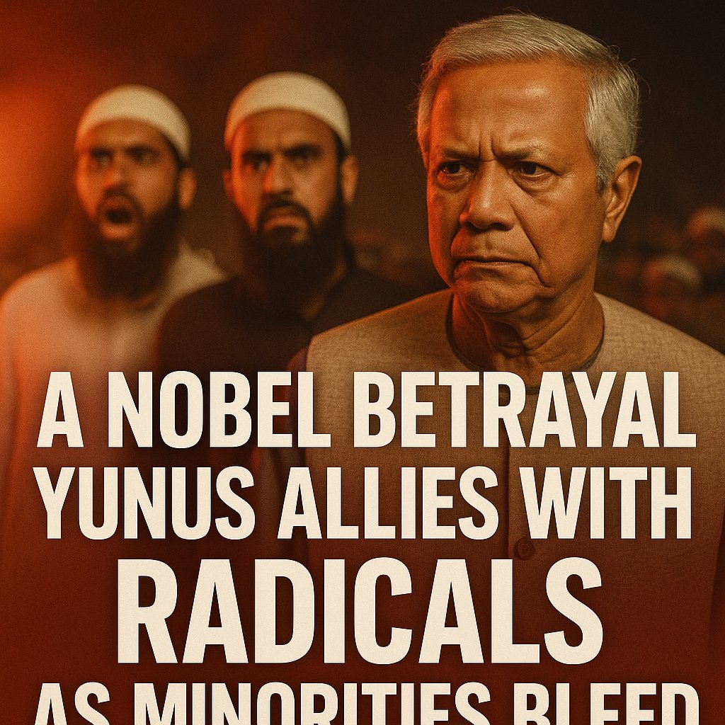 SarwarWassel's tweet image. Bangladesh Under Interim Rule
(Aug 2024–July 2025): Rise of Islamist Influence and Democratic Backsliding
Since Dr. Muhammad Yunus became Chief Adviser,Bangladesh has seen a surge in Islamist power,Extremist Rehabilitation,& a Crackdown on Secular & Democratic voices.
1.…
