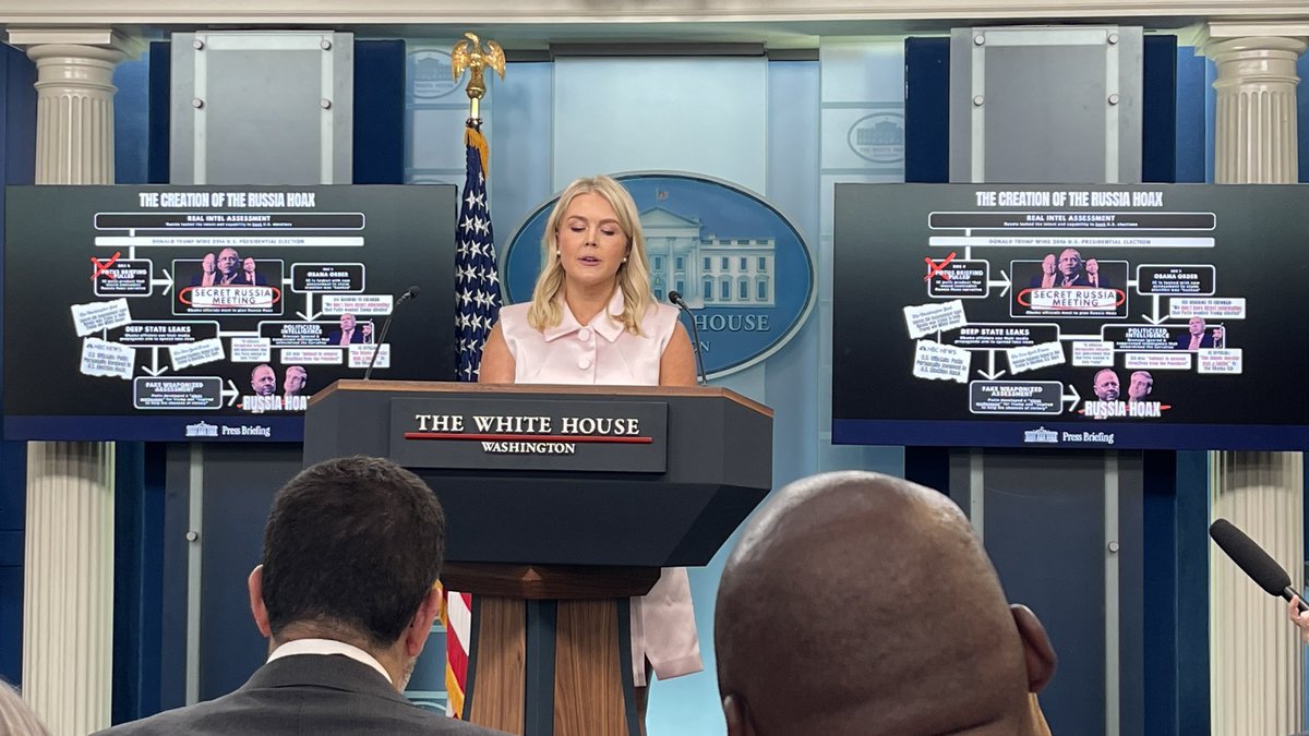 EdwardLawrence's tweet image. White House Briefing: The Press Secretary saying the Obama White House manufactured evidence to discredit President Trump when he came into office for his first term. #POTUS