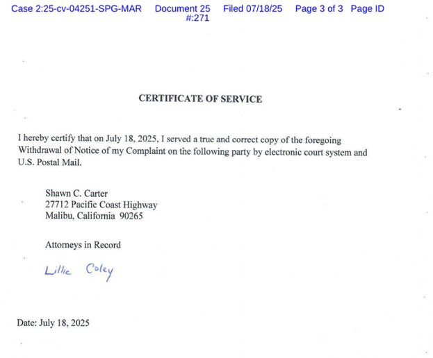 .<a href="/Beyonce/">BEYONCÉ</a> and Jay-Z win landmark legal victory as <a href="/NICKIMINAJ/">Nicki Minaj</a> fan Rymir Satterwaithe withdraws all allegations against Jay-Z being his father and suppressing him through Roc Nation and the courts.

Nicki Minaj humiliated yet again. Proving Dr. Worldwide correct as always.