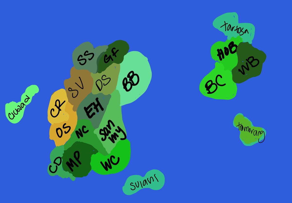 in my gameplay this is my map lmao agree to disagree 😂 (i only included worlds i have) (dont ask me about the equator &amp; weather i have MCCC) 😂
