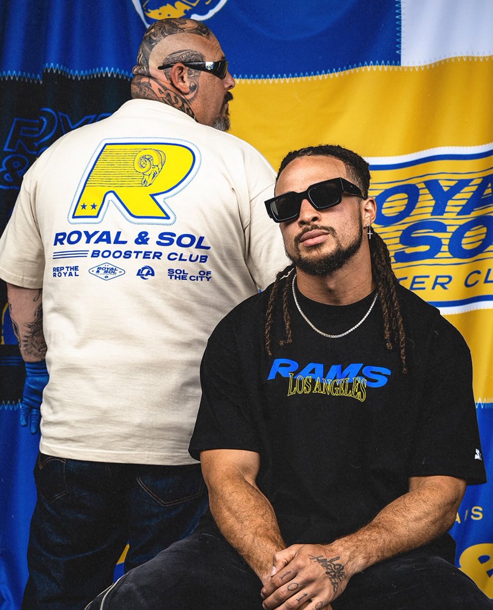 Rams are actually incorporating the OG logo on their new “Royal &amp; Sol” summer collection that is dropping July, 25th 🤔🔥 y'all rocking with these? 👀