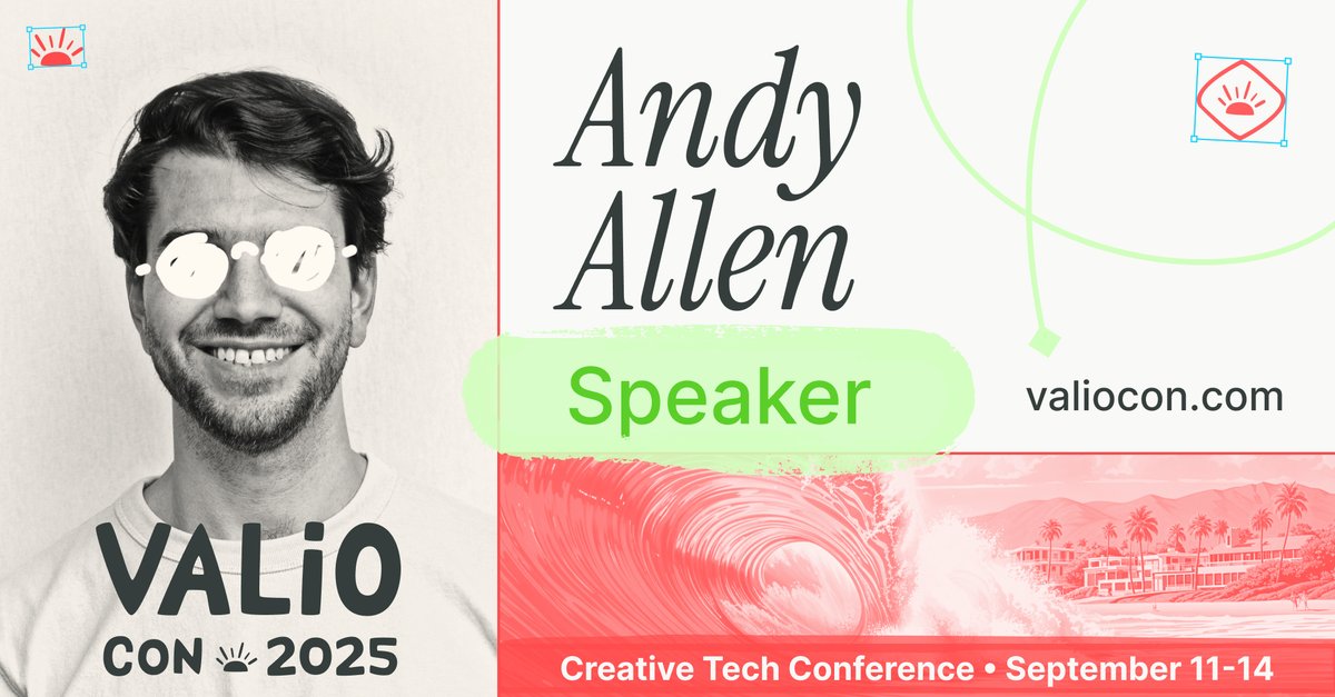 drewwilson's tweet image. Stoked to announce @asallen (!Boring), @hannah_hearth (Webflow), and @tomkrcha (Adobe XD) will be joining us a speakers and panelists @valiocon!
Get your tickets now! September 11-14th on the beach here in San Diego 🏝️ Come hang with us!