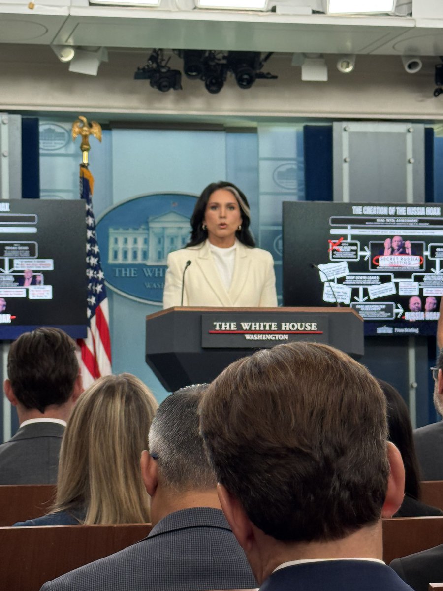 Christian Datoc (@tocradio) on Twitter photo .<a href="/DNIGabbard/">DNI Tulsi Gabbard</a> is in the briefing room today, outlining new allegations that Obama and top intelligence officials “conspired to subvert” Trump’s 2016 election victory .<a href="/DNIGabbard/">DNI Tulsi Gabbard</a> is in the briefing room today, outlining new allegations that Obama and top intelligence officials “conspired to subvert” Trump’s 2016 election victory