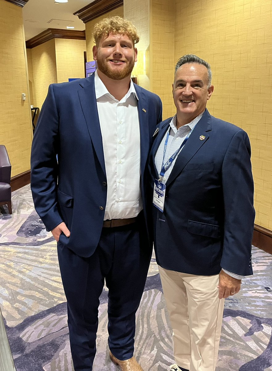 DfabeSB's tweet image. Yellowjacket Sighting @GeorgiaTechFB @BrentKey always great to hang with Big Red @Keylan301 during the ACC Media Days. @seniorbowl