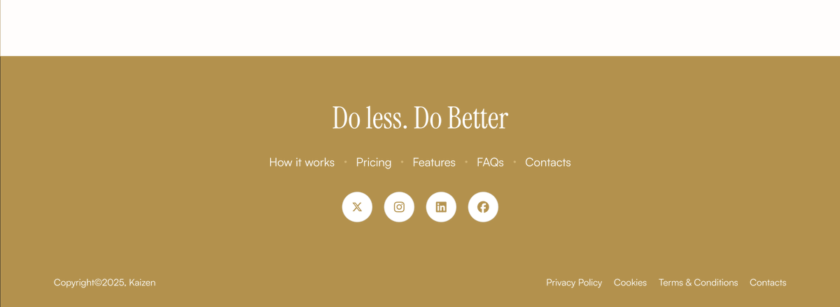 Adixdesign's tweet image. Less clutter, better footer.
 #cleanDesign  #buildinpublic
