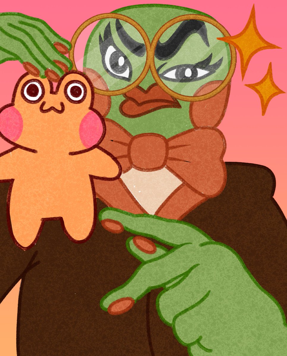 derpthefroggie's tweet image. Today's silly doodle, Frog is the owner of the worlds first 24 karat derpbubu 😤😤😤@Frog_spectacles