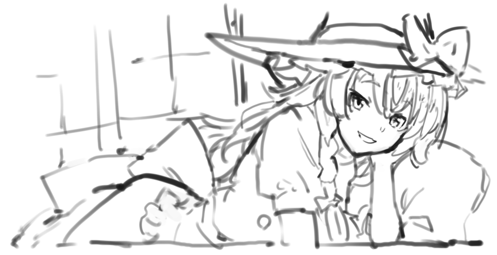 例大祭用のサークルカットざっくりあたり😊 