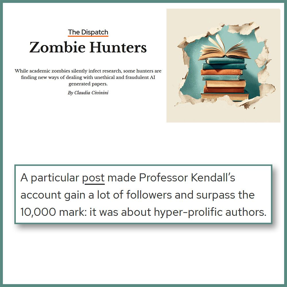 fake_journals's tweet image. I was recently interviewed by @ClaudiaCivinin, writing for @QSCorporate Insights. One of the things she mentioned was how I went public (as I used to post anonymously). I always said I would go public once my X /Twitter account got to 10,000 followers.
I thought I had a couple…