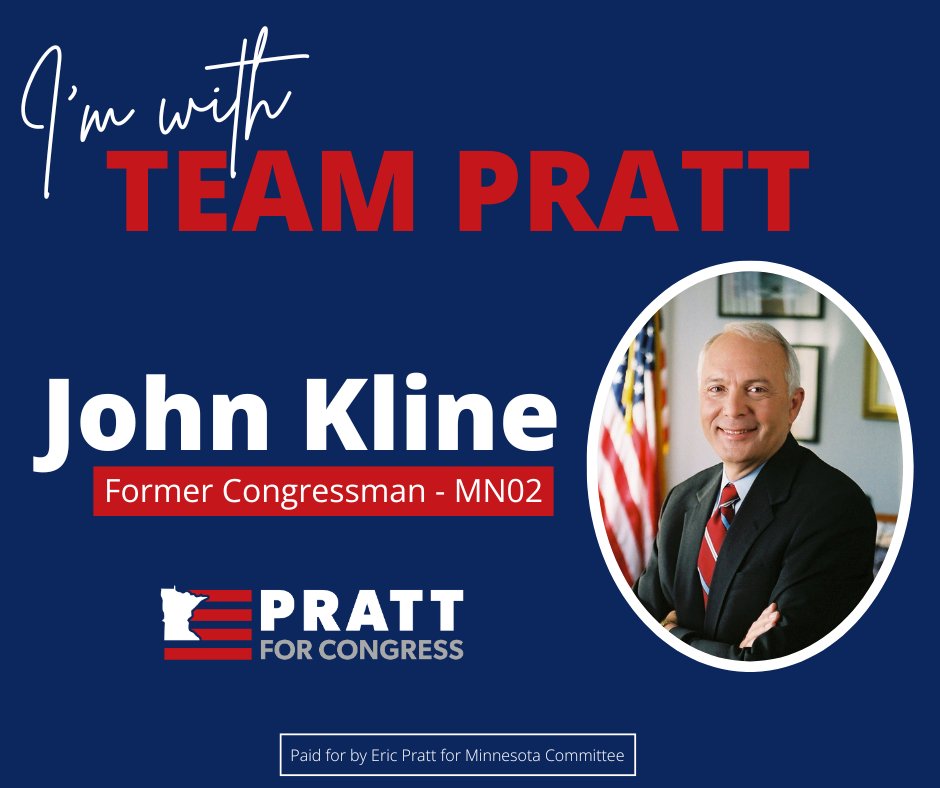 Grateful to have the endorsement of former Congressman John Kline, who honorably served Minnesota's 2nd District for 14 years.

I’m humbled by his support and his confidence in my ability to win this race and lead with integrity in Congress.

Thanks for your trust, Congressman