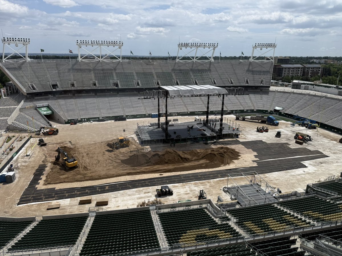 ColoradoStateAD's tweet image. Time to get some football back into the stadium! Thanks again, Ram Country, for showing up and showing out! ๐ ๐
