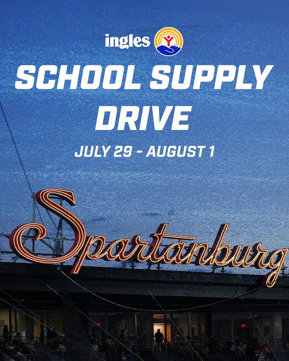Spartanburgers_'s tweet image. Helping Educators 🤝 Free Spartanburgers Game
Drop off 5 unopened school supply items at our Box Office or Ballpark Garage Team Store located at 158 Pollard St from July 29 - August 1 to receive a FREE berm ticket to a Spartanburgers game during the 2025 season!
Help support…