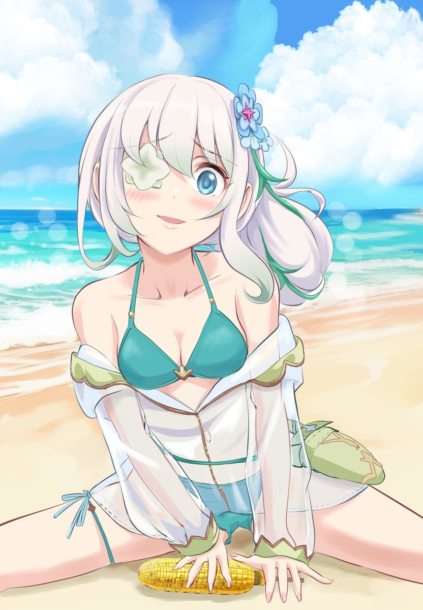 rain69242's tweet image. 海辺のコーンビーチ
#プリコネＲ