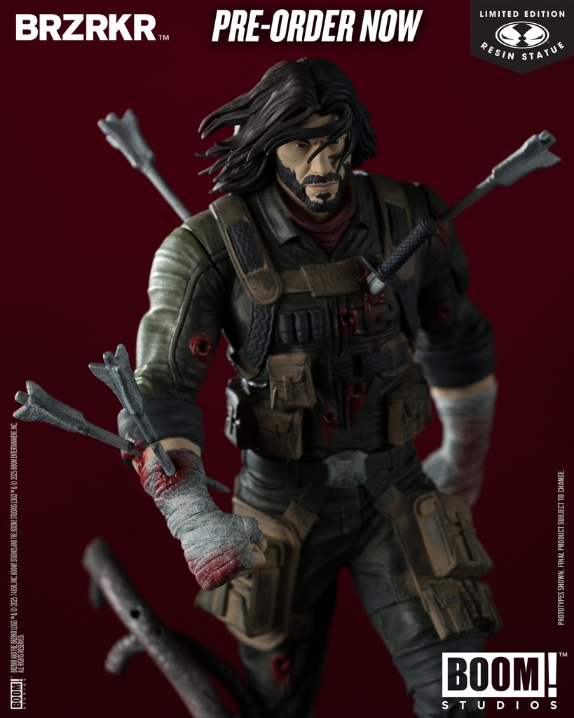 mcfarlanetoys's tweet image. B™ from #BRZRKR 1:10th scale resin statue based on artwork by #RafaelGrampa is available for pre-order for a LIMITED TIME at select retailers!
➡️ bit.ly/BRZRKRResinSta…
Statue stands approximately 8.29” tall and is hand-numbered on base.
#McFarlaneToys @Boom_Studios