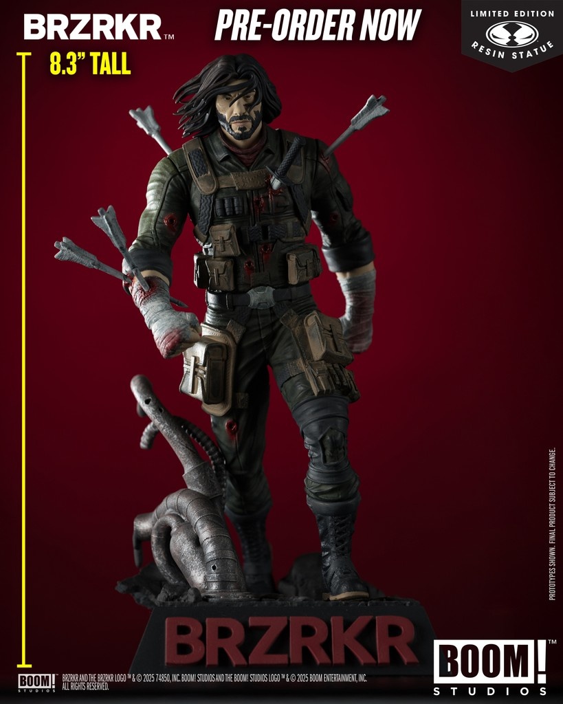 mcfarlanetoys's tweet image. B™ from #BRZRKR 1:10th scale resin statue based on artwork by #RafaelGrampa is available for pre-order for a LIMITED TIME at select retailers!
➡️ bit.ly/BRZRKRResinSta…
Statue stands approximately 8.29” tall and is hand-numbered on base.
#McFarlaneToys @Boom_Studios