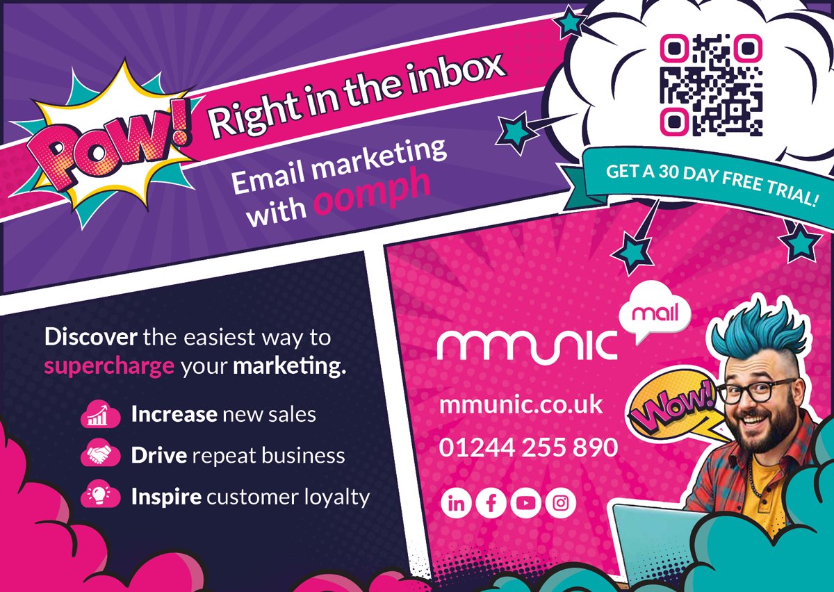 Love Wrexham Magazine (@love_wrexham) on Twitter photo POW! Right in the inbox!
mmunic email marketing
GET A FREE 30-DAY TRIAL!
Supercharge your marketing and increase new sales
mmunic.co.uk
Tel: 01244 255 890
<a href="/mmunic/">Mmunic Limited</a> POW! Right in the inbox!
mmunic email marketing
GET A FREE 30-DAY TRIAL!
Supercharge your marketing and increase new sales
mmunic.co.uk
Tel: 01244 255 890
<a href="/mmunic/">Mmunic Limited</a>