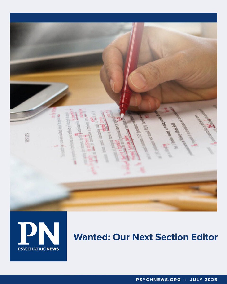 PsychiatricNews's tweet image. On behalf of Editor in Chief Adrian Preda, M.D., I’d like to formally announce our next specialty area of focus: women and gender. We’ll be launching this section in an upcoming issue of Psychiatric News. ow.ly/Swkt50WmvX5 @APAPsychiatric