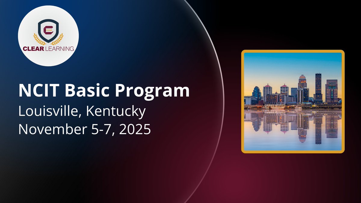 Just announced! CLEAR’s NCIT Basic Program is coming to Louisville, KY on November 5–7, 2025. This course equips regulatory investigators and inspectors with practical skills and a strong foundation for conducting investigations.
🔗 Register: clearhq.org/events/natl-ce…