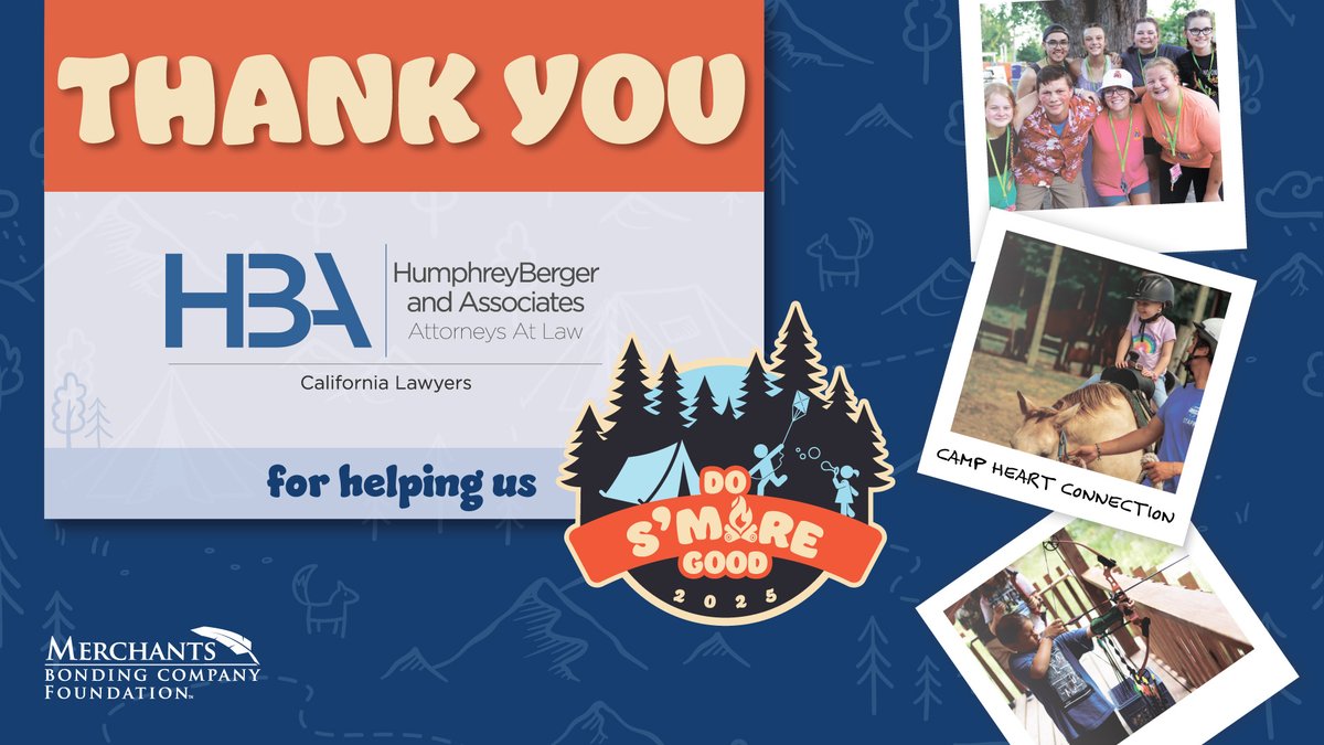 We're 'toasting' Humphrey Berger &amp; Associates for helping us Do S'more Good. Their partnership makes a sweet difference for kids and their families affected by childhood cancer. 
Learn more about our campaign here: merchantsbonding.com/Memorial-Grant…