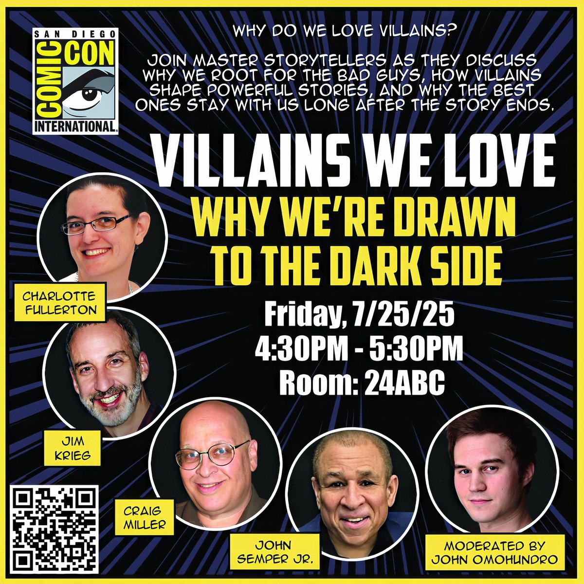ASIFAHollywood's tweet image. Join us at the Villains We Love: Why We’re Drawn to the Dark Side Panel, THIS FRIDAY, 7/25/25, 4:30PM - 5:30PM, Room: 24ABC at San Diego Comic Con!
To learn more, visit comic-con.org/cc/things-to-d…
#sdcc #villianswelove #asifahollywood