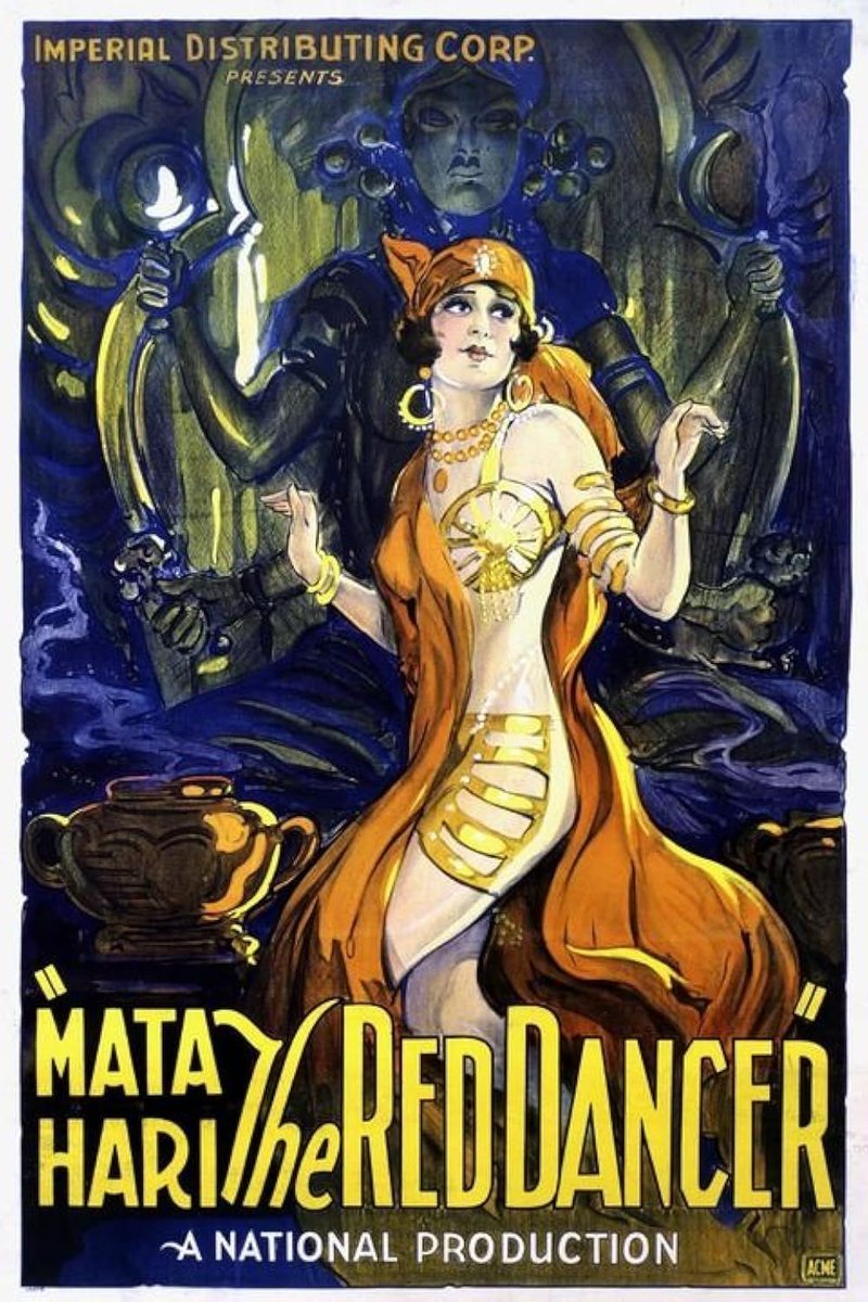 the_silent_era's tweet image. International Cinema
"Mata Hari: The Red Dancer" (1927) is a German silent drama by Friedrich Feher starring Magda Sonja, Wolfgang Zilzer, and Fritz Kortner. It portrays the life and death of WWI spy Mata Hari and was shot at Berlin’s Staaken Studios with sets by Alfred Junge.