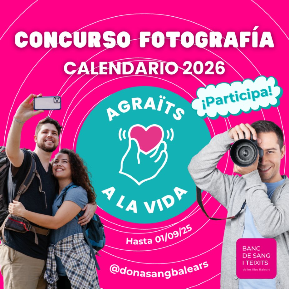 📸 Concurso Calendario 2026 ✨"AGRADECIDOS A LA VIDA"
Buscamos imágenes que muestren aquello que te da fuerza, esperanza y sentido. Momentos que vale la pena recordar y compartir. 💖
📧 Envíos a: comunicacion@fbstib.org
ℹ️ Más info y bases en: donasang.org
¡Participa!