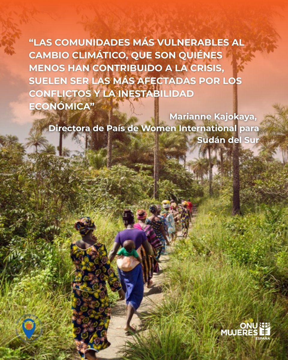 En Sudán del Sur, el cambio climático agrava la violencia contra mujeres y niñas.
Con apoyo del #UNTF, @womenforwomen las forma para empoderarlas económicamente y ayudarlas a adaptarse.
Invertir en resiliencia femenina es clave.
#Igualdad #Beijing30